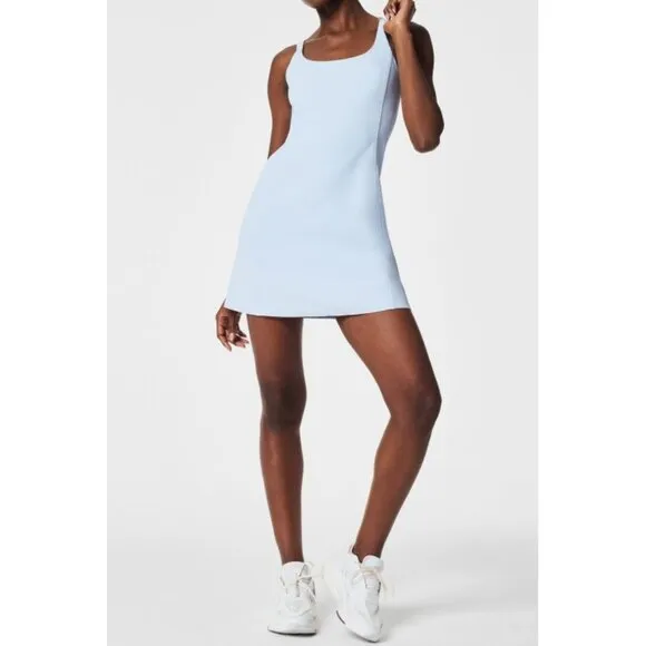 NEW Spanx The Get Moving Easy Access Ribbed Straight Dress Oxford Sporty Skort S