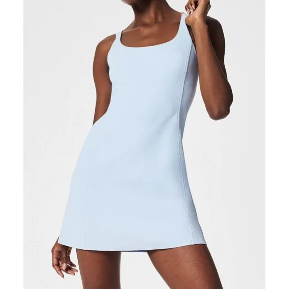 NEW Spanx The Get Moving Easy Access Ribbed Straight Dress Oxford Sporty Skort S