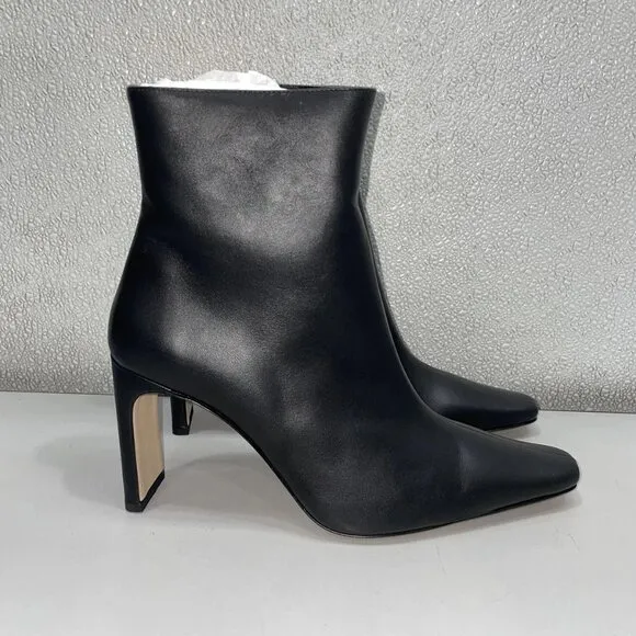 NEW STAUD Wally Leather Booties – Women’s Size 7 – Black – New With Box