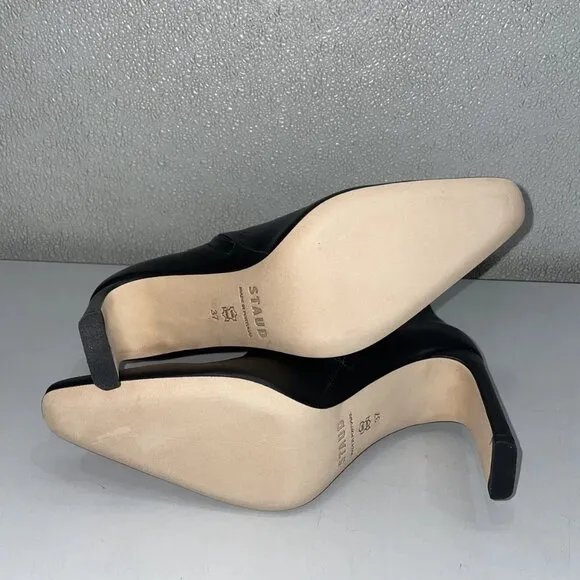 NEW STAUD Wally Leather Booties – Women’s Size 7 – Black – New With Box