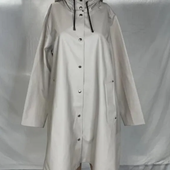 NEW STUTTERHEIM Women's Raincoat Mosebacke Lightweight Size M Light Sand