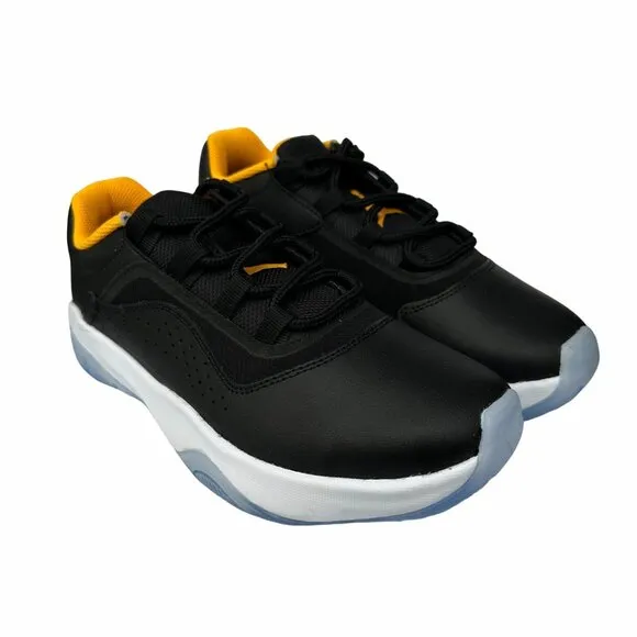 🤩NEW Sz 6.5Y Big Kids Shoes Air Jordan 11 CMFT Low (GS) Black Yellow CZ0907-071