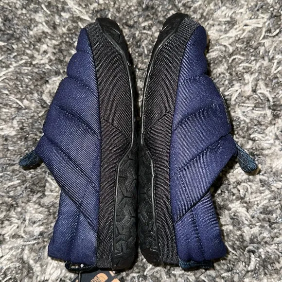 New The North Face Nuptse Denim Mule Slippers in Denim Blue