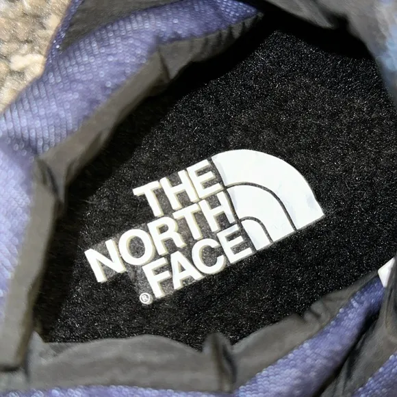 New The North Face Nuptse Denim Mule Slippers in Denim Blue