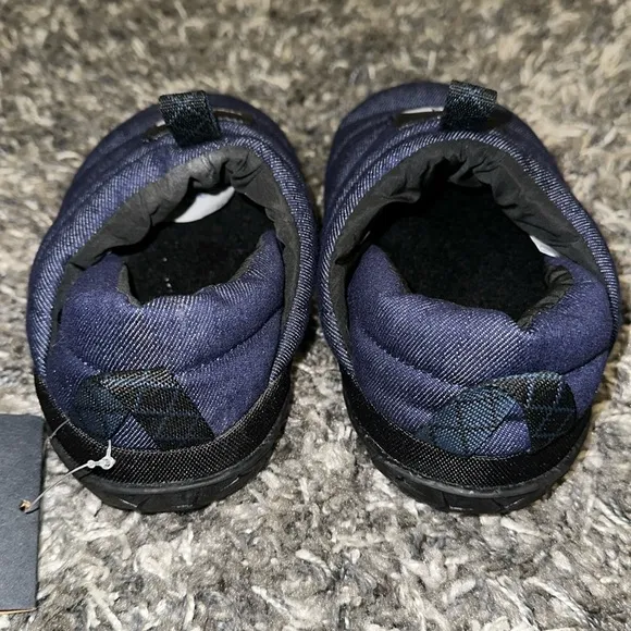 New The North Face Nuptse Denim Mule Slippers in Denim Blue