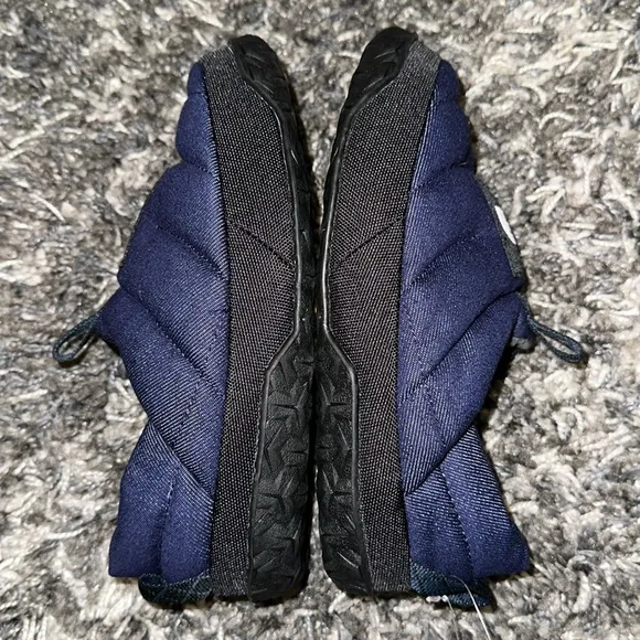 New The North Face Nuptse Denim Mule Slippers in Denim Blue