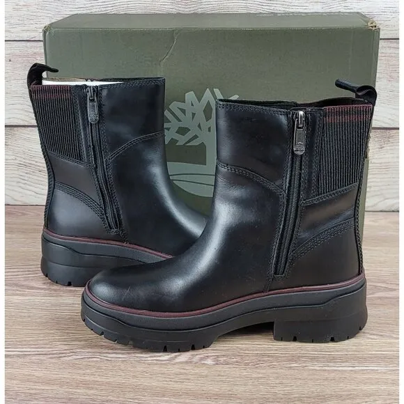 NEW Timberland Malynn Chelsea Chunky Boots‎ Women's Size 7 Waterproof Biker Moto
