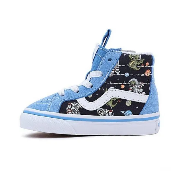 New Toddler Glow in the dark Vans SK8 Hi Zip Cosmic Zoo shoes