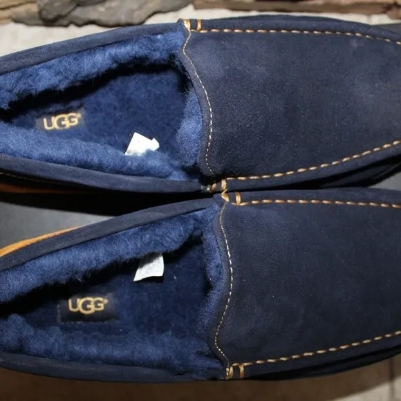 NEW UGG ASCOT Suede Shearling‎ Slippers