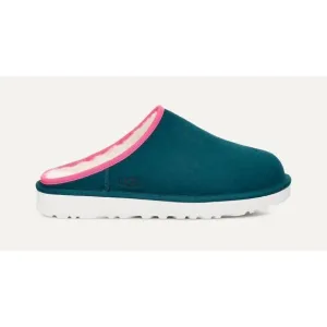 New UGG Classic Slip On Sheepskin Lined Slippers Deep Teal Men’s  6 / Women 8 39