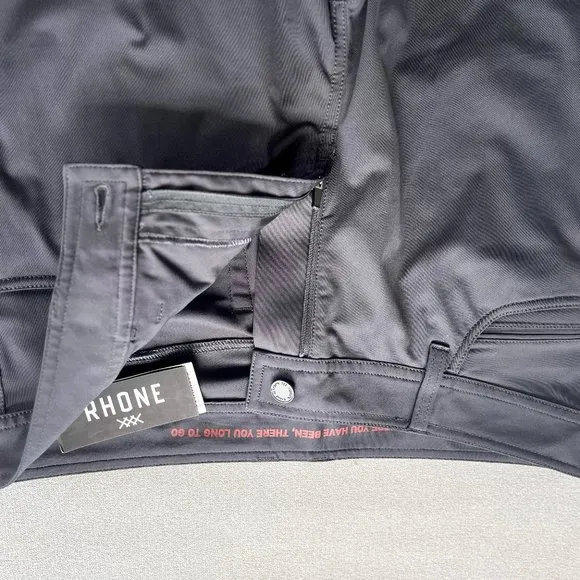 NEW WITH TAGS NWT Rhone Commuter 5-Pocket Pant slim fit pants black dress chinos