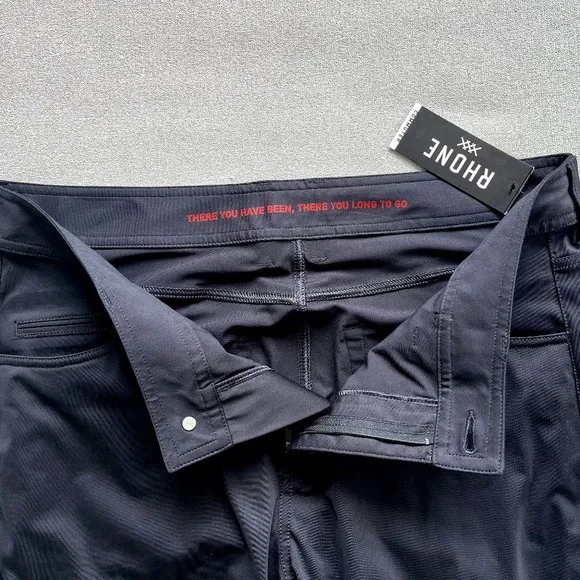 NEW WITH TAGS NWT Rhone Commuter 5-Pocket Pant slim fit pants black dress chinos