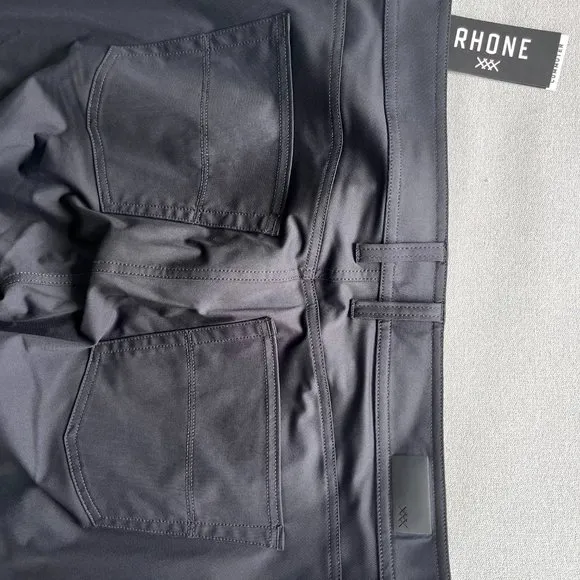 NEW WITH TAGS NWT Rhone Commuter 5-Pocket Pant slim fit pants black dress chinos