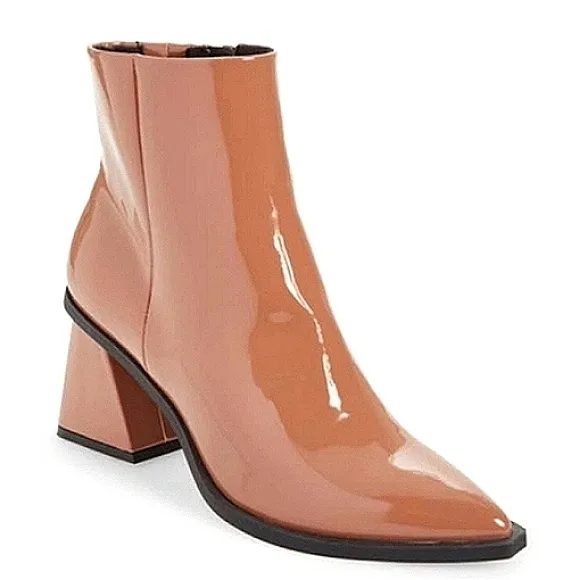 New w/o Box BP Loren Vegan Patent Leather Pointy-Toe Ankle Dress Booties Size 10
