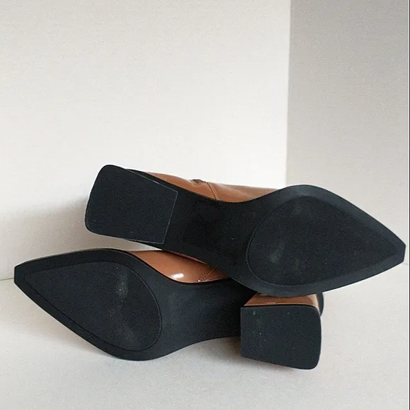 New w/o Box BP Loren Vegan Patent Leather Pointy-Toe Ankle Dress Booties Size 10