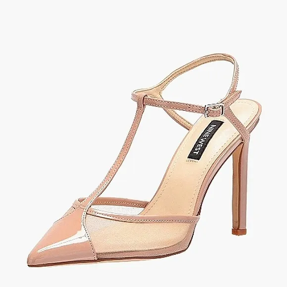 New w/o Box Nine West Terrah 3  T-Strap Stiletto Dress Heels Size 8.5