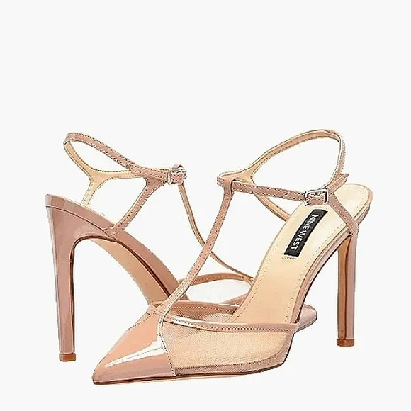 New w/o Box Nine West Terrah 3  T-Strap Stiletto Dress Heels Size 8.5