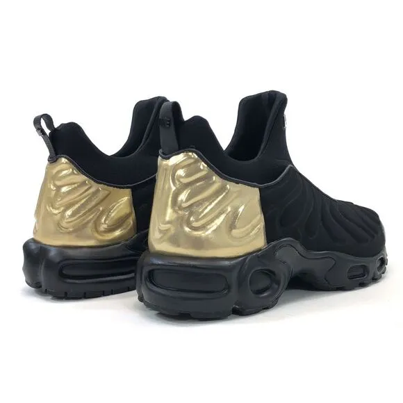 NEW Women's Size 6 Nike Air Max Plus‎ TN Shoes Laceless Black Gold 940382-001