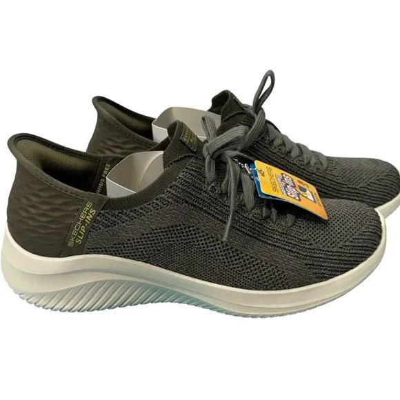 NEW Womens SKECHERS MARTHA STEWART‎ SLIP-INS: ULTRA FLEX 3.0 Olive KNIT Shoes