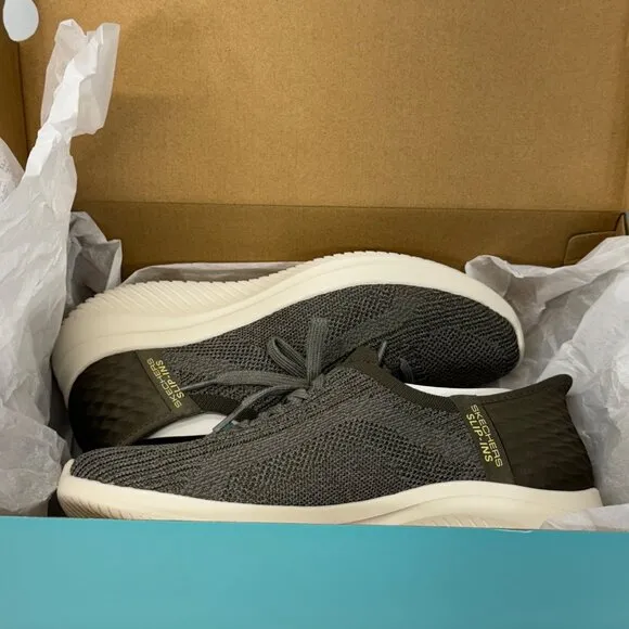 NEW Womens SKECHERS MARTHA STEWART‎ SLIP-INS: ULTRA FLEX 3.0 Olive KNIT Shoes