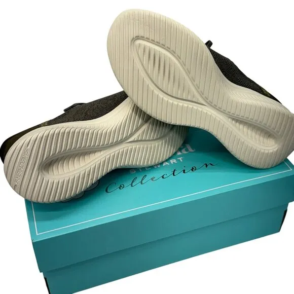 NEW Womens SKECHERS MARTHA STEWART‎ SLIP-INS: ULTRA FLEX 3.0 Olive KNIT Shoes