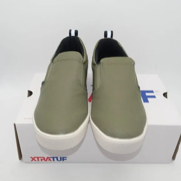 NEW Xtratuff Men's 8.5 Topwater Slip On Deck Shoes Green Slip Resistant