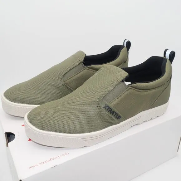 NEW Xtratuff Men's 8.5 Topwater Slip On Deck Shoes Green Slip Resistant