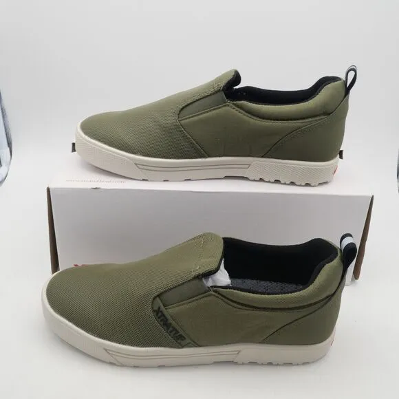 NEW Xtratuff Men's 8.5 Topwater Slip On Deck Shoes Green Slip Resistant