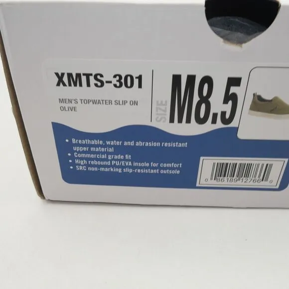 NEW Xtratuff Men's 8.5 Topwater Slip On Deck Shoes Green Slip Resistant