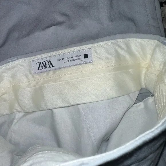 New Zara Men’s Light Blue Slim Fit Dress Pants