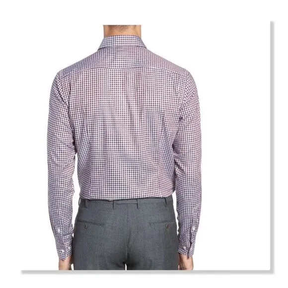 NEW! BOSS x Nordstrom 'Isaac' Slim Fit Check Dress Shirt - size 15.5