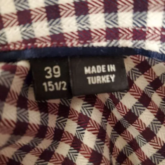 NEW! BOSS x Nordstrom 'Isaac' Slim Fit Check Dress Shirt - size 15.5