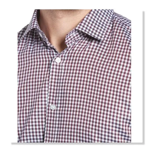 NEW! BOSS x Nordstrom 'Isaac' Slim Fit Check Dress Shirt - size 15.5