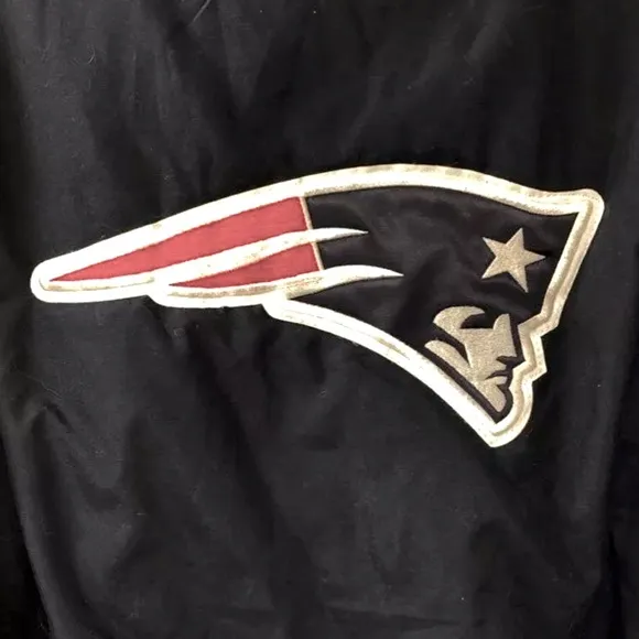 [NFL] Vintage New England Patriots Navy Blue Hooded Winter Jacket Men's Sz XXL