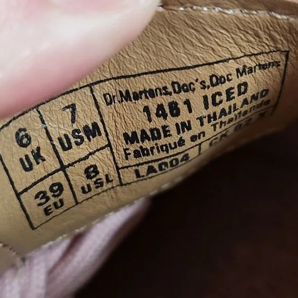 🩵NIB Dr. Martens Chalk Pink Iced Suede 1461 Unisex Oxford Shoes Size 8
