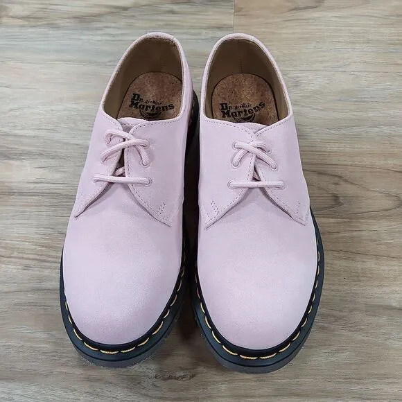 🩵NIB Dr. Martens Chalk Pink Iced Suede 1461 Unisex Oxford Shoes Size 8