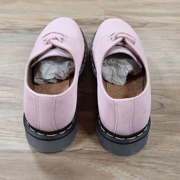 🩵NIB Dr. Martens Chalk Pink Iced Suede 1461 Unisex Oxford Shoes Size 8
