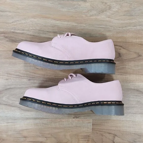 🩵NIB Dr. Martens Chalk Pink Iced Suede 1461 Unisex Oxford Shoes Size 8