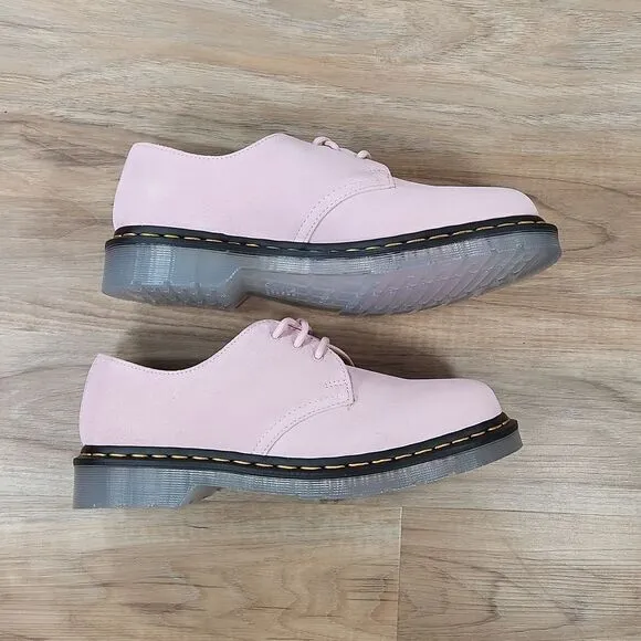 🩵NIB Dr. Martens Chalk Pink Iced Suede 1461 Unisex Oxford Shoes Size 8