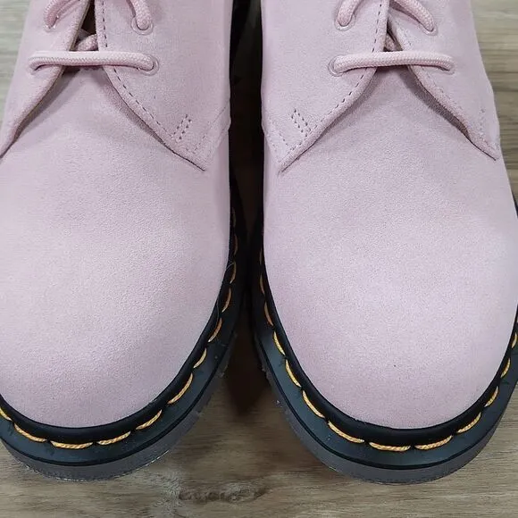 🩵NIB Dr. Martens Chalk Pink Iced Suede 1461 Unisex Oxford Shoes Size 8