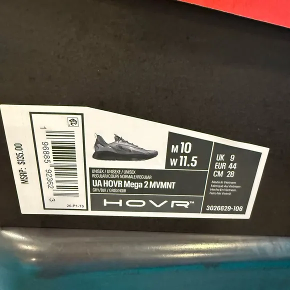 NIB Men’s UA HOVR MVMNT Running Shoes