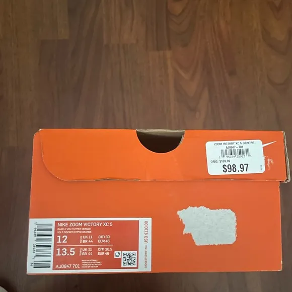 NIB Nike Zoom Victory XC 5 Barely Volt/Hyper Orange cross country running shoes