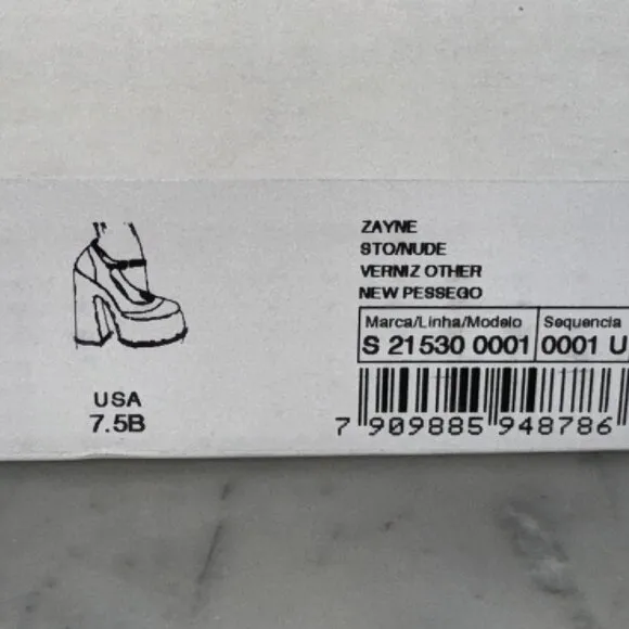 NIB SCHUTZ Zayne Patent Pumps in Nude Size 7.5
