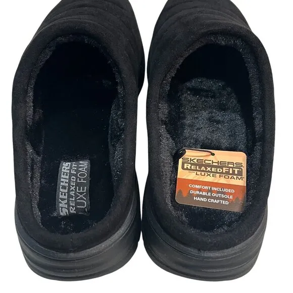NIB Skechers Murette Garvanza Slippers Men's 12 Relaxed Fit Luxe Foam Slip On