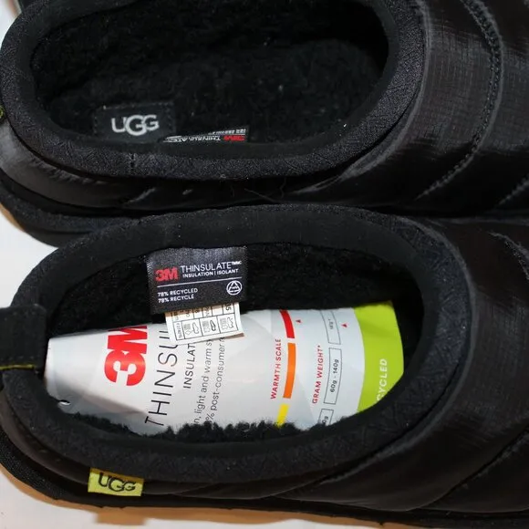 NIB‎ UGG MEN'S LTA PUFFER TASMAN SLIPPERS BLACK