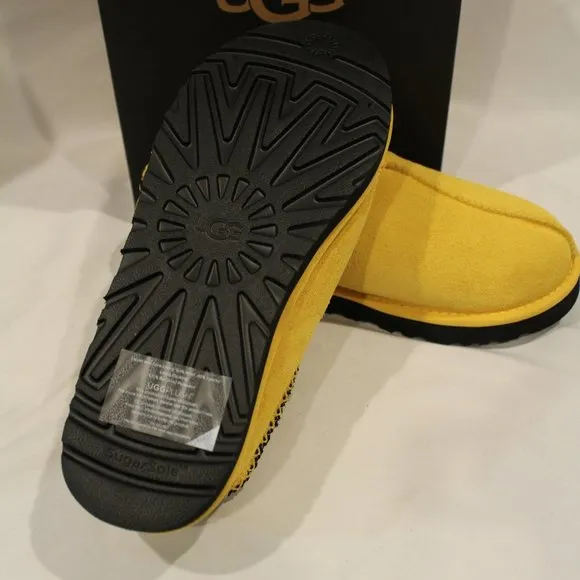 NIB UGG MEN'S‎ TASMAN SUEDE SHEARLING SLIP ON SLIPPERS YELLOW