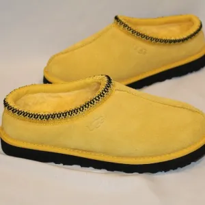 NIB UGG MEN'S‎ TASMAN SUEDE SHEARLING SLIP ON SLIPPERS YELLOW