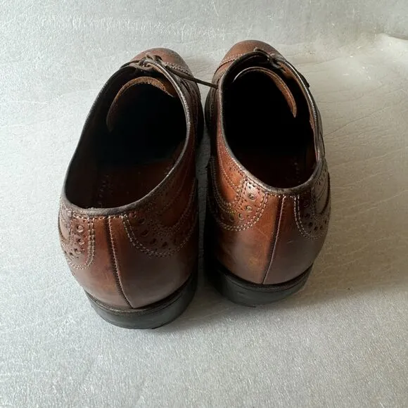 NICE Allen Edmonds Strand Men’s 10.5 D Cap Toe Oxford Dress Shoes Dark Chili