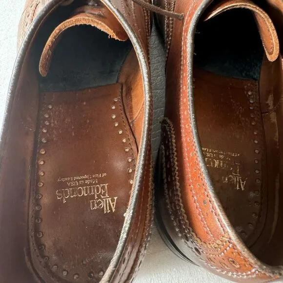 NICE Allen Edmonds Strand Men’s 10.5 D Cap Toe Oxford Dress Shoes Dark Chili