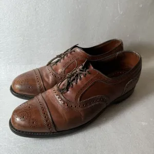 NICE Allen Edmonds Strand Men’s 10.5 D Cap Toe Oxford Dress Shoes Dark Chili